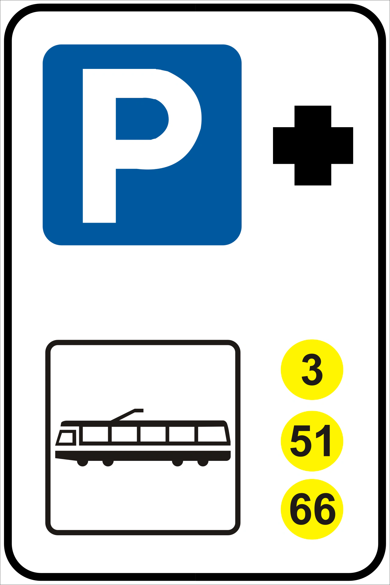 IT-I-124 - Park and Ride (Straßenbahn) Verkehrsschild