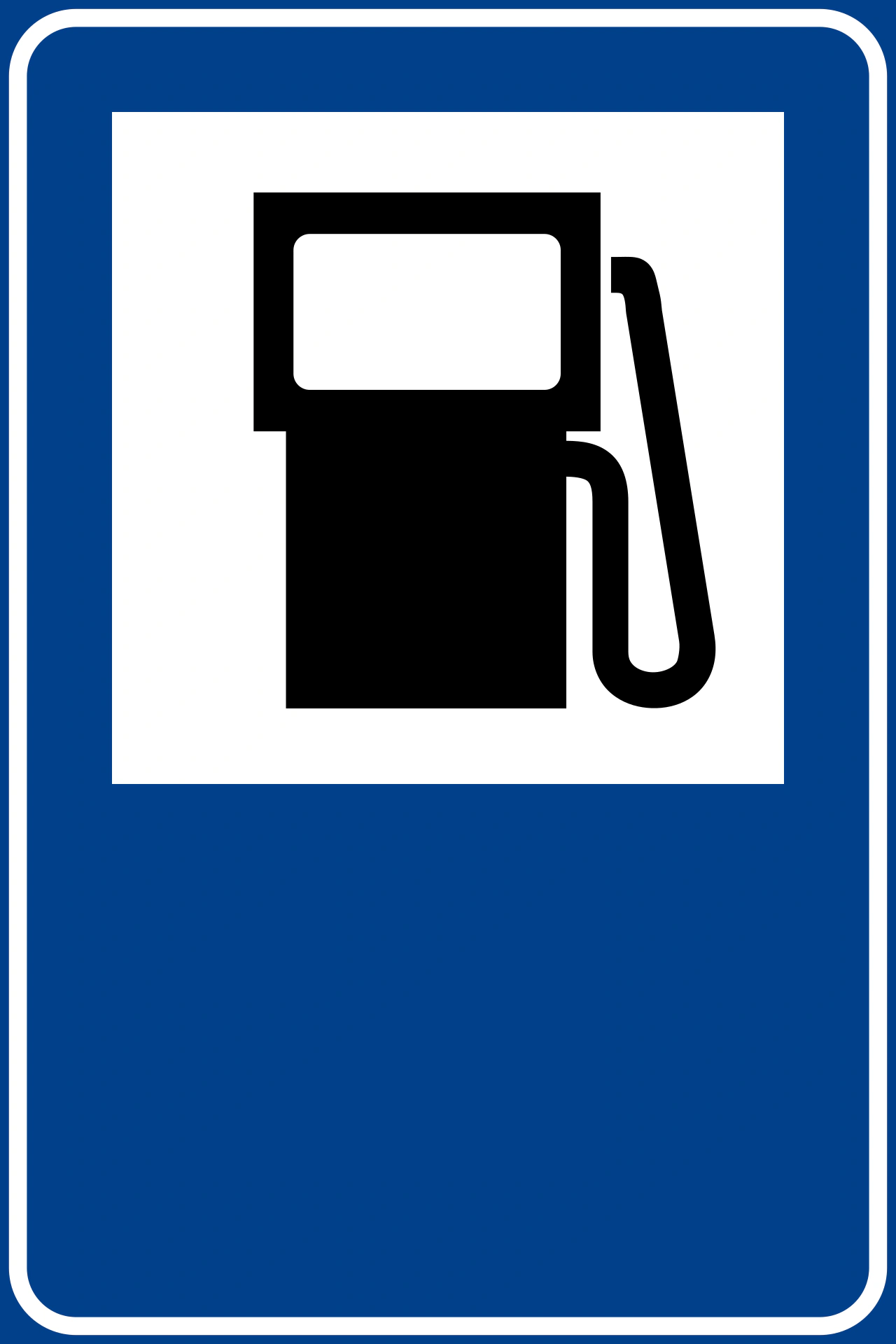 IT-I-113 - Tankstelle Verkehrsschild