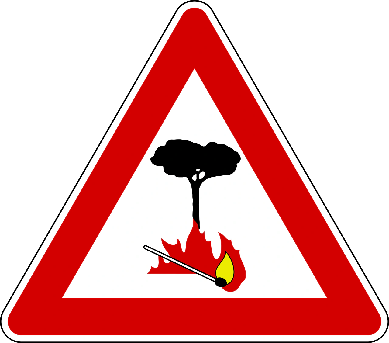 IT-W-39 - Risk of fire road sign