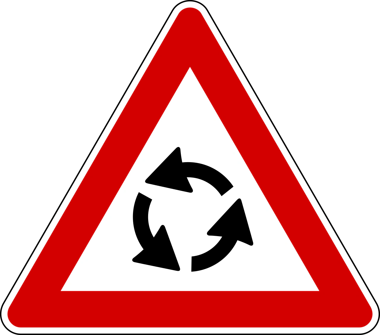 IT-W-30 - Roundabout ahead road sign