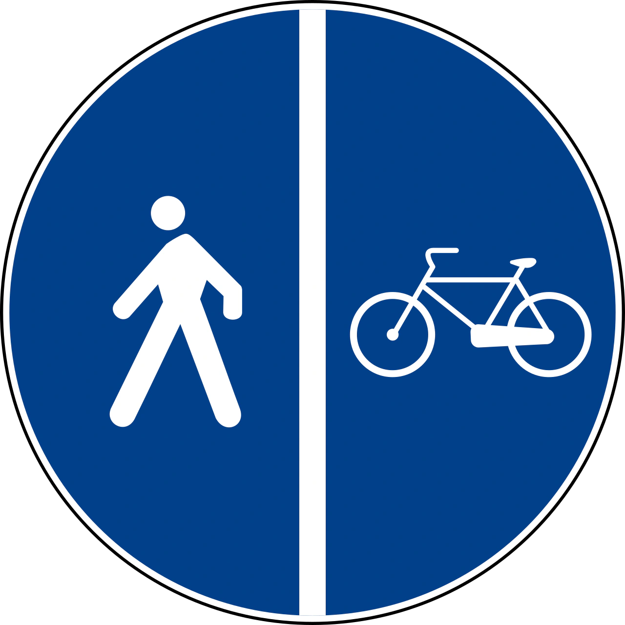 IT-M-23 - Separated pedestrian and bicycle path road sign