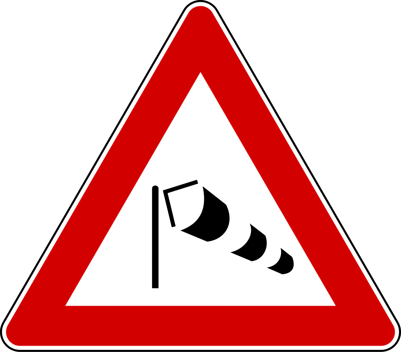 IT-W-38 - Side winds road sign