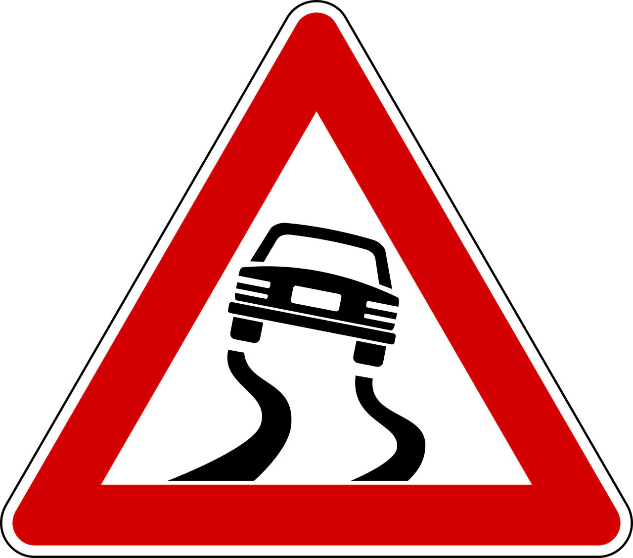 IT-W-24 - Slippery road road sign