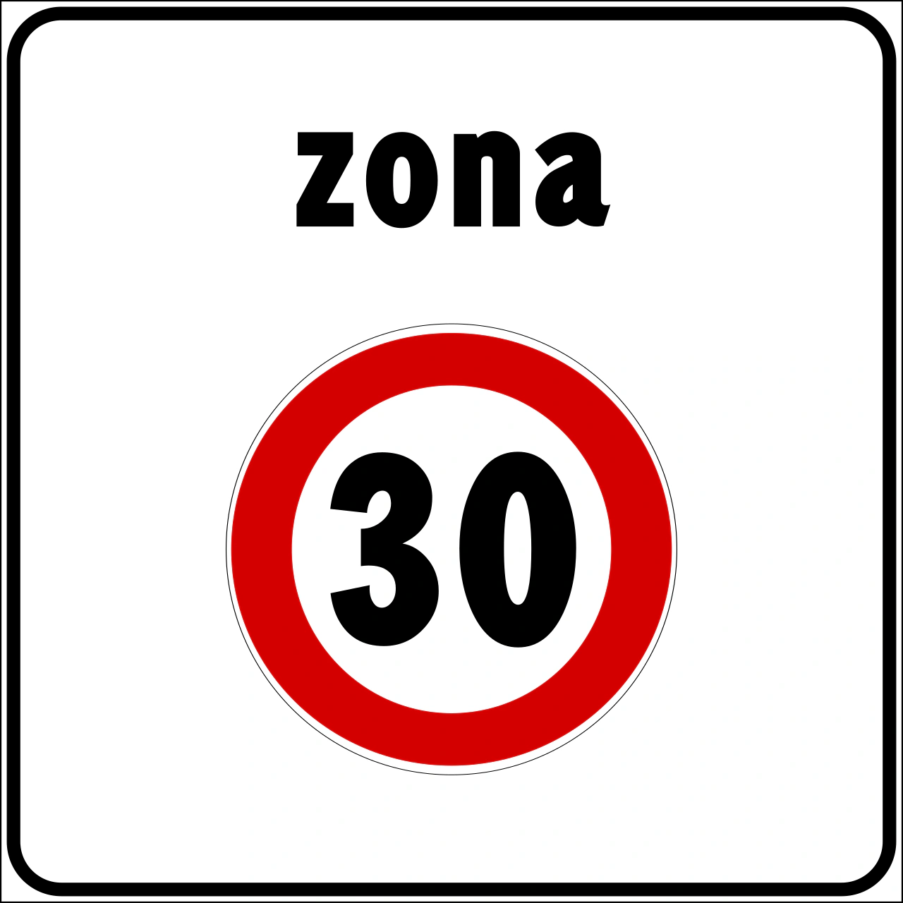 II.323-a - Beginn einer 30 km/h-Zone Verkehrsschild