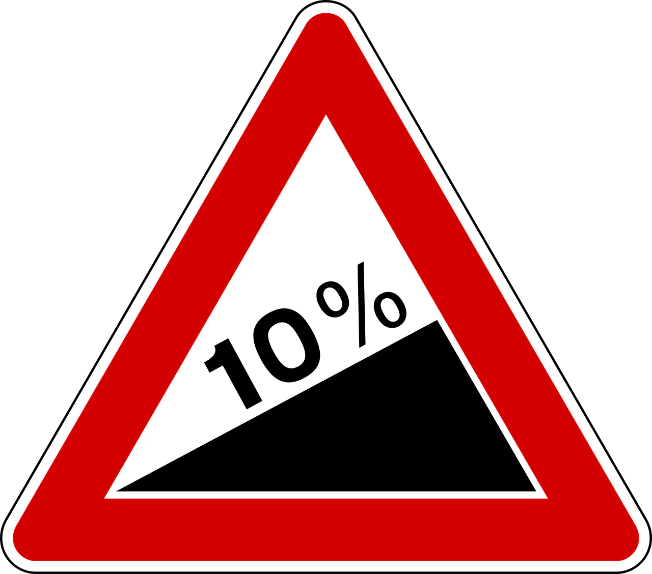 IT-W-18 - Steep hill upwards road sign