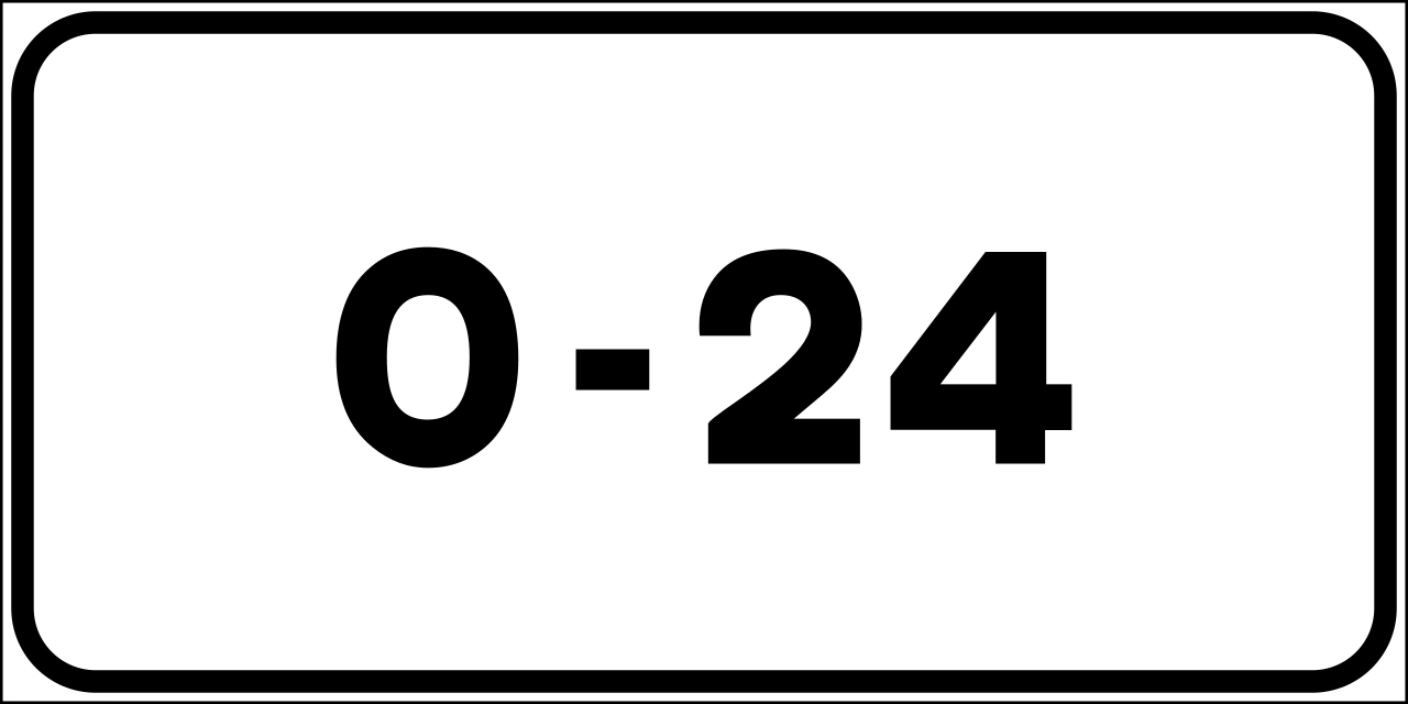 II.3-a - Zusatzschild: "Gilt den ganzen Tag" Verkehrsschild