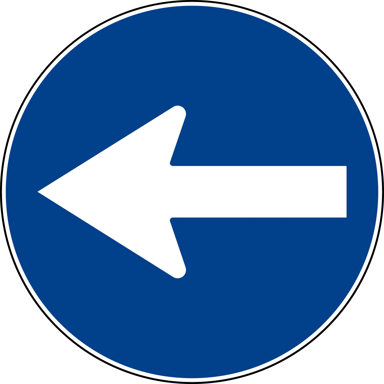 IT-M-02 - Turn left road sign