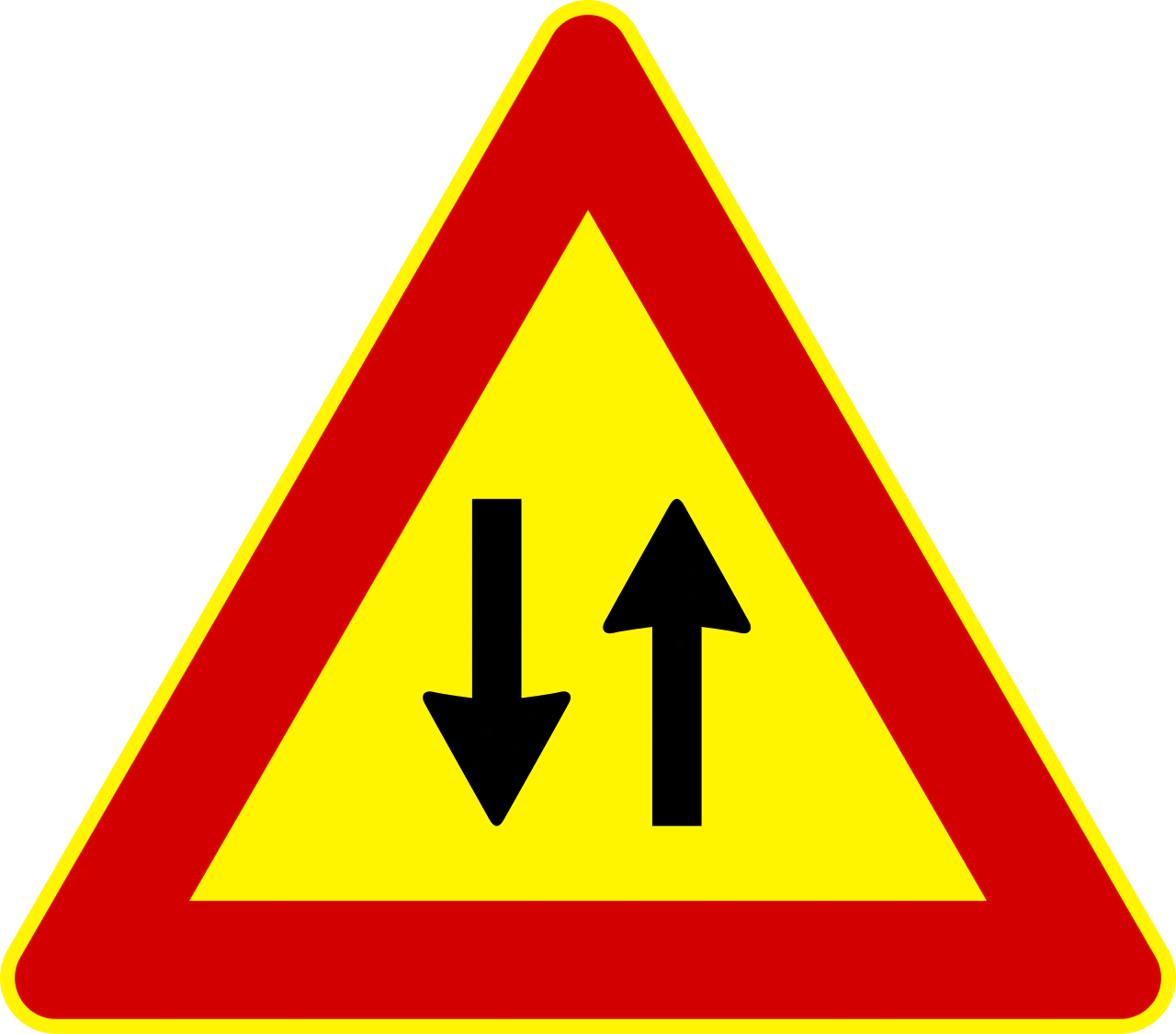 IT-T-05 - Gegenverkehr Verkehrsschild