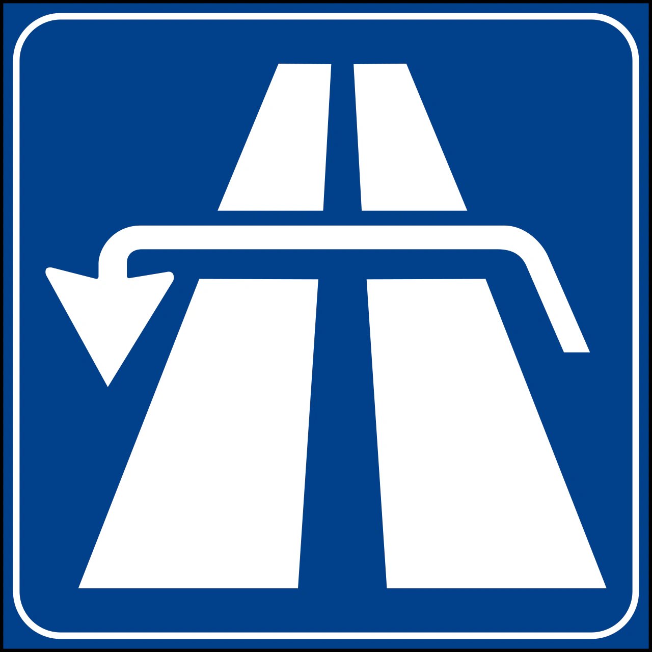 IT-I-081 - Möglichkeit der Umkehrung der Fahrtrichtung (nicht Autobahnen) Verkehrsschild