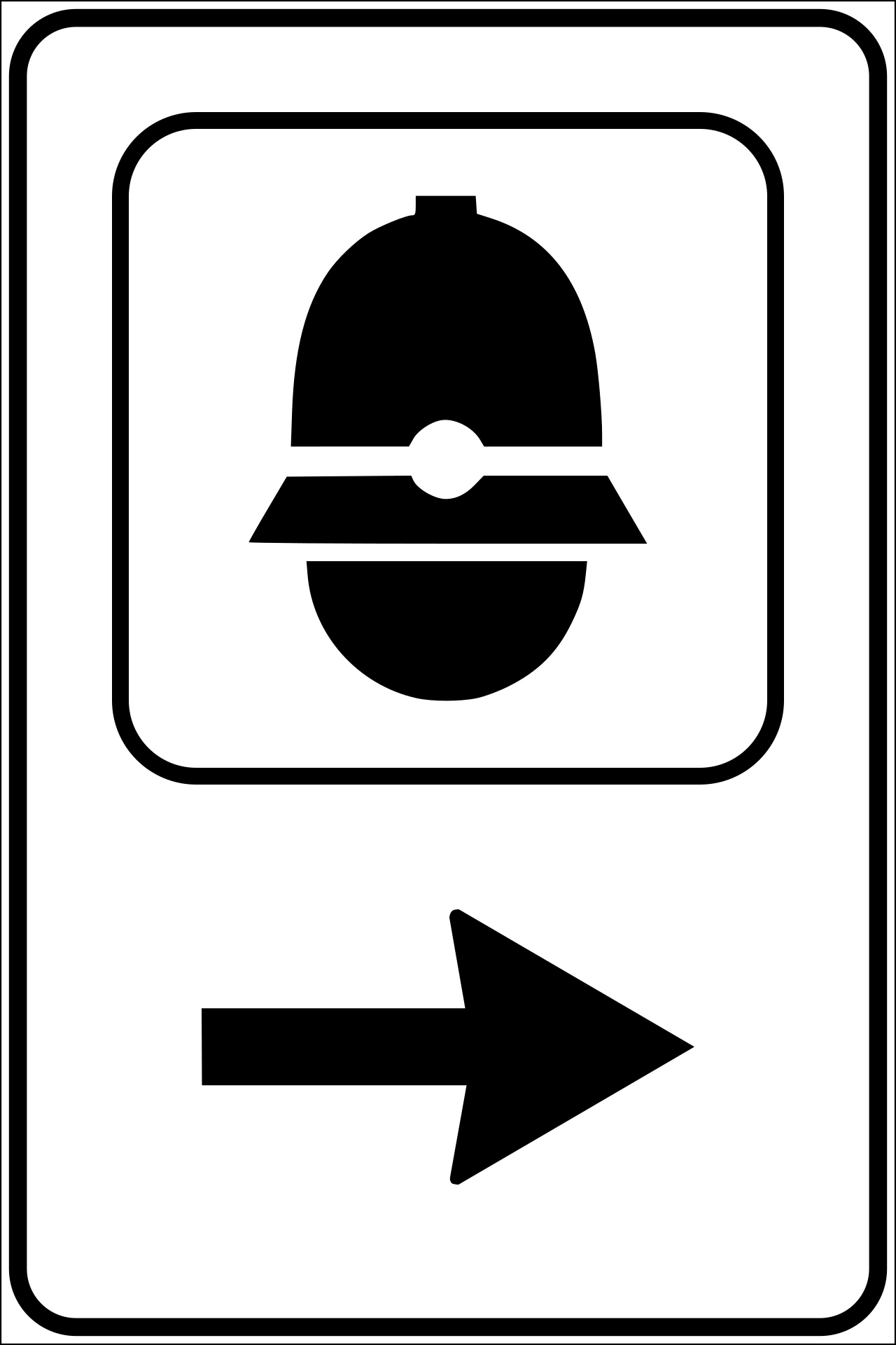 II.284 - Wegweiser zu Dienstleistungen in städtischen Gebieten (im Beispiel: Gemeindepolizei) Verkehrsschild