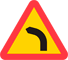 A1 - Advertencia de Curva Peligrosa señal de tráfico