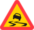 A10 - Advertencia de Carretera Resbaladiza señal de tráfico