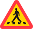 A13 - Advertencia de Paso de Peatones señal de tráfico