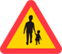 A14 - Advertencia para peatones señal de tráfico