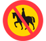C14 - No Horse Riding road sign