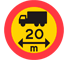 C18 - Panneau routier Longueur maximale du véhicule