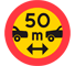 C19 - Mindestabstand Verkehrsschild