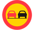 C27 - Panneau routier Interdiction de dépasser