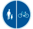 D7 - Caminos Separados para Peatones y Ciclistas señal de tráfico