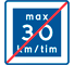 E12 - Fin de límite de velocidad inferior recomendado señal de tráfico