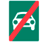 E4 - Fin de vía rápida (vía para tráfico motorizado) señal de tráfico