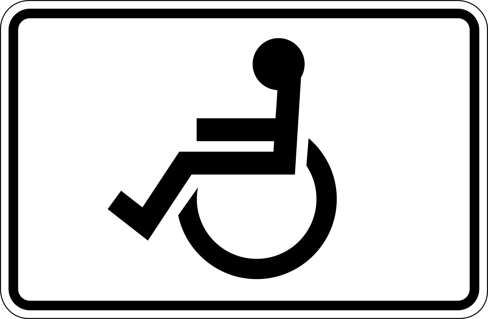 PL-6 - Parking dla osób niepełnosprawnych znak drogowy