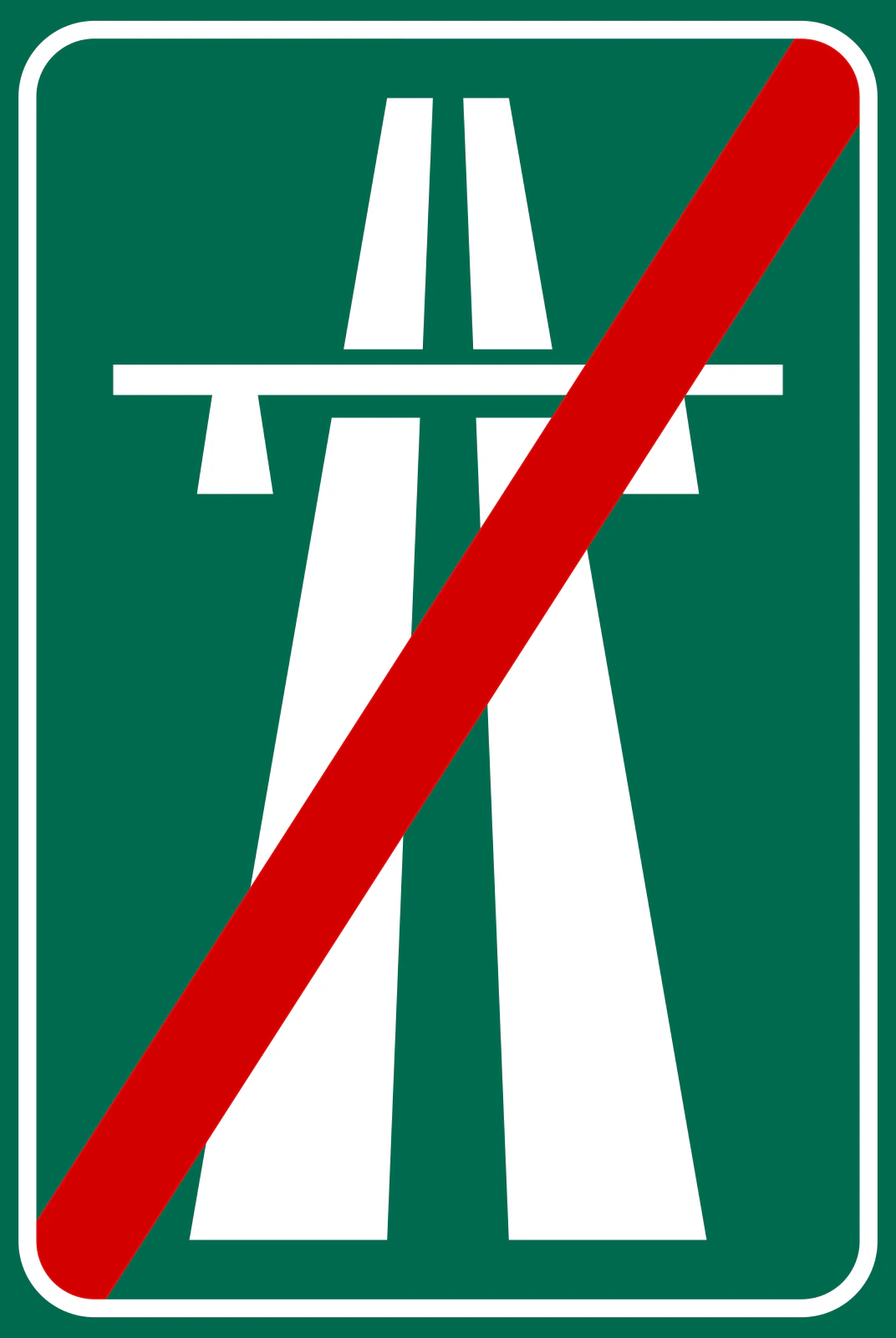 B-19 - Koniec autostrady znak drogowy
