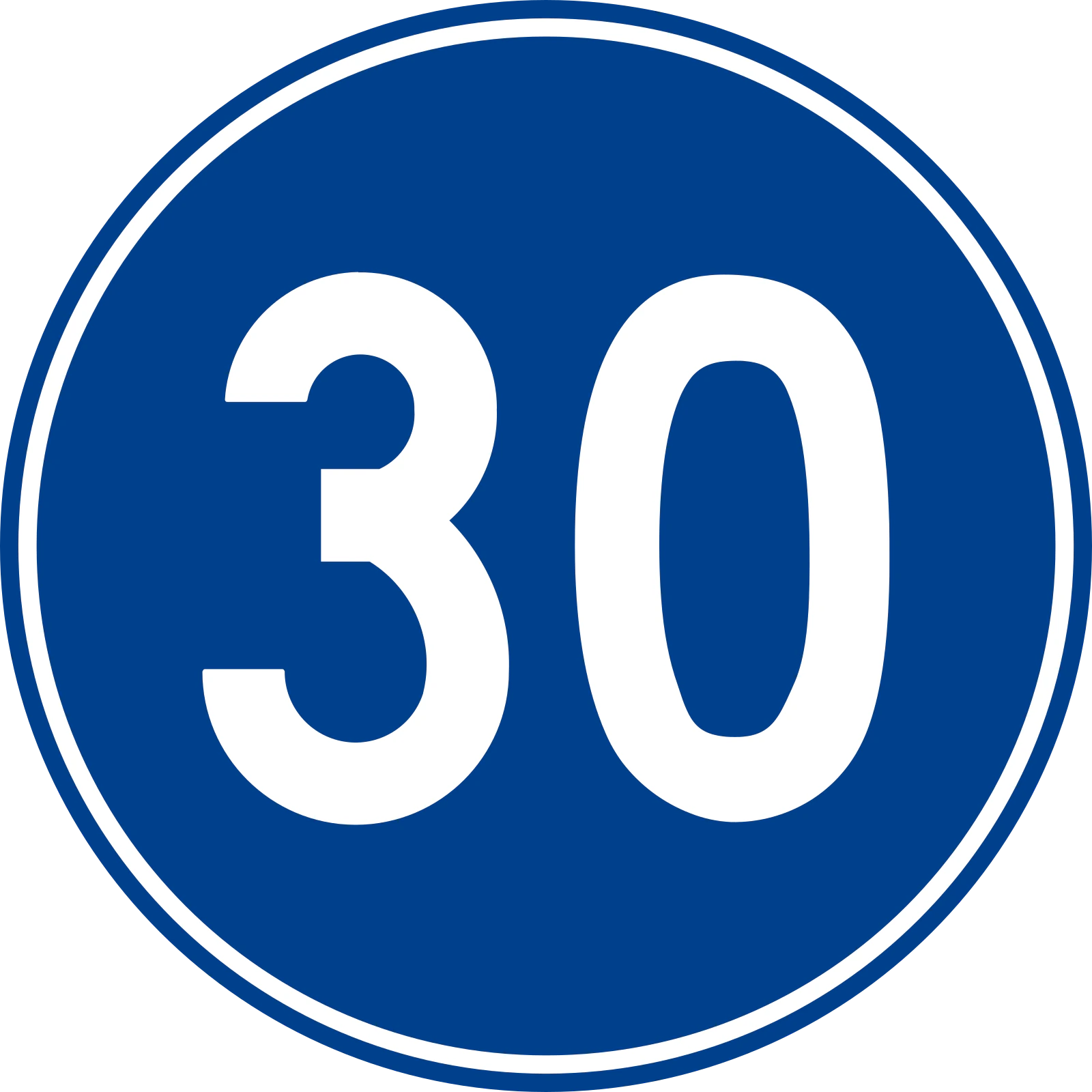 TT-41A-30 - Prędkość minimalna znak drogowy