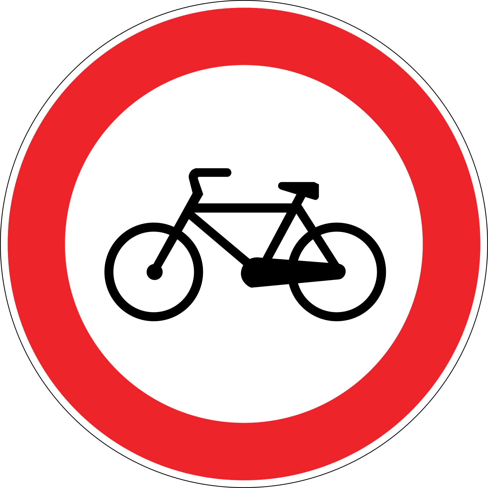 TT-8 - Zakaz wjazdu rowerzystów znak drogowy