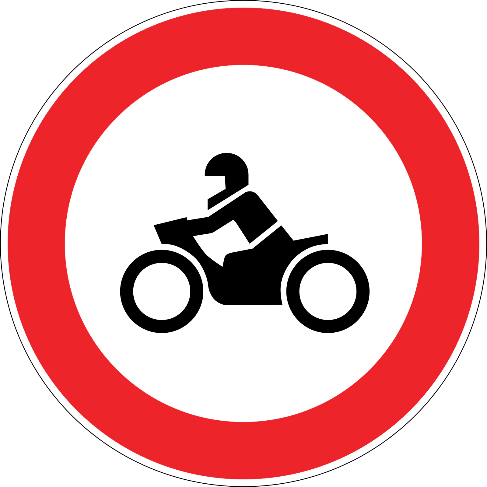 TT-7 - Zakaz motocykli znak drogowy