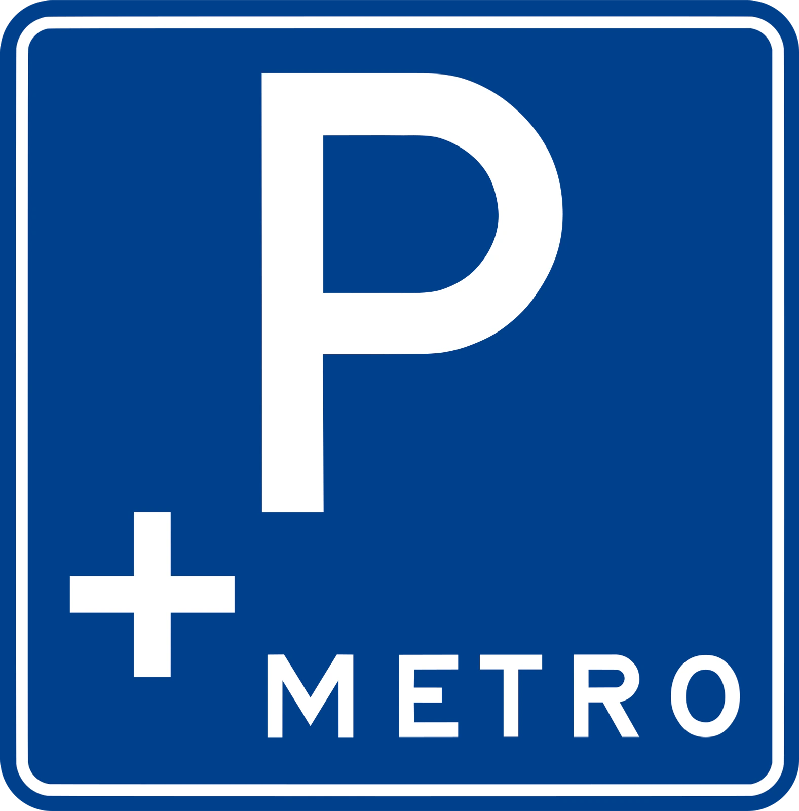 P-3G - Parking i przesiadka (stacja metra) znak drogowy