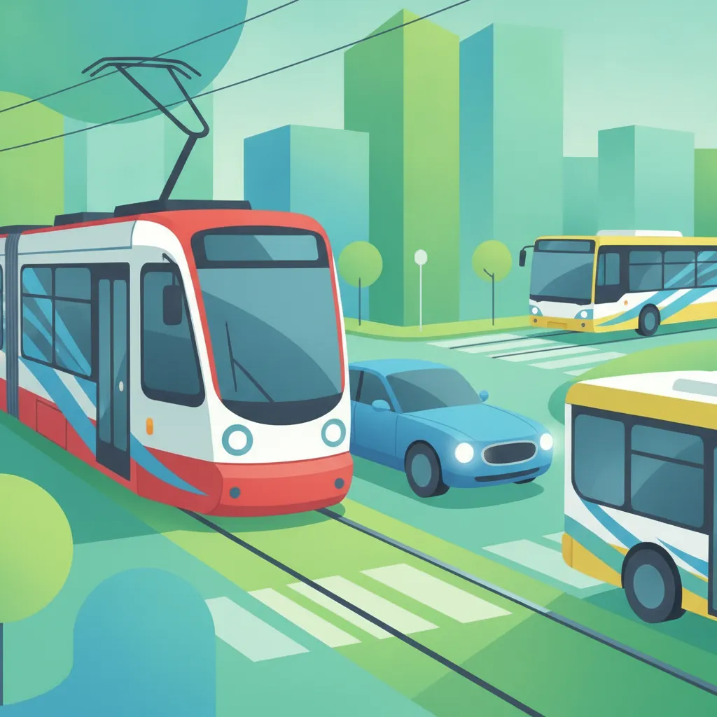 Illustration zum Theoriethema Vorrang für Straßenbahnen & ÖPNV