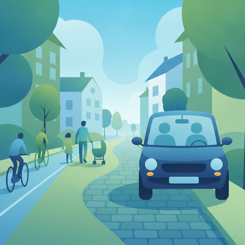 Illustration zum Thema Fahrtheorie Parksicherheitsregeln für Lernende in Österreich