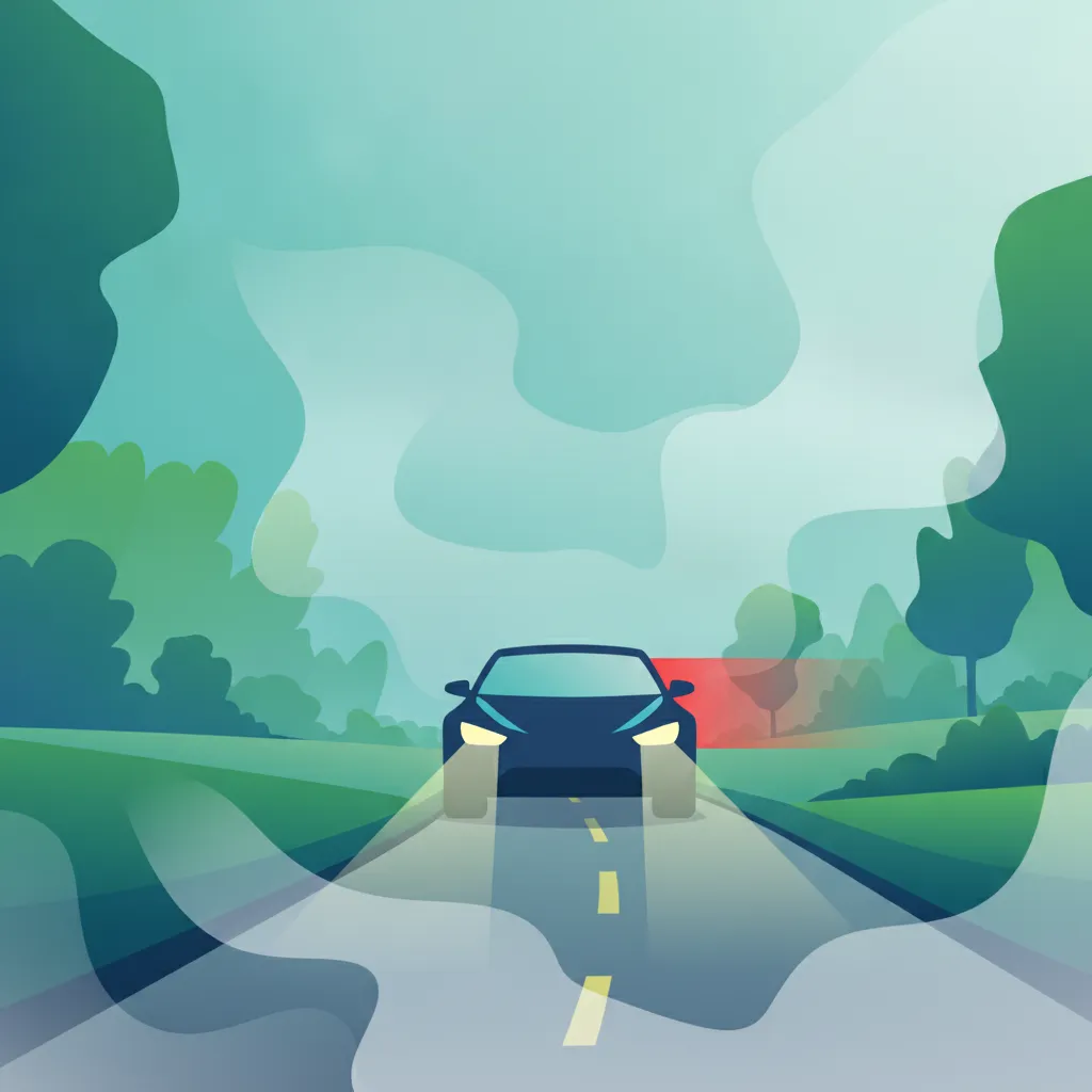 Illustration zum Theoriethema Nebel-Fahrregeln