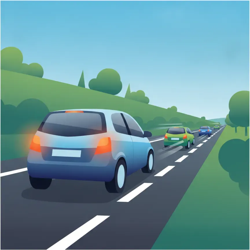Ilustración del tema teórico Entrada e incorporación a autopista