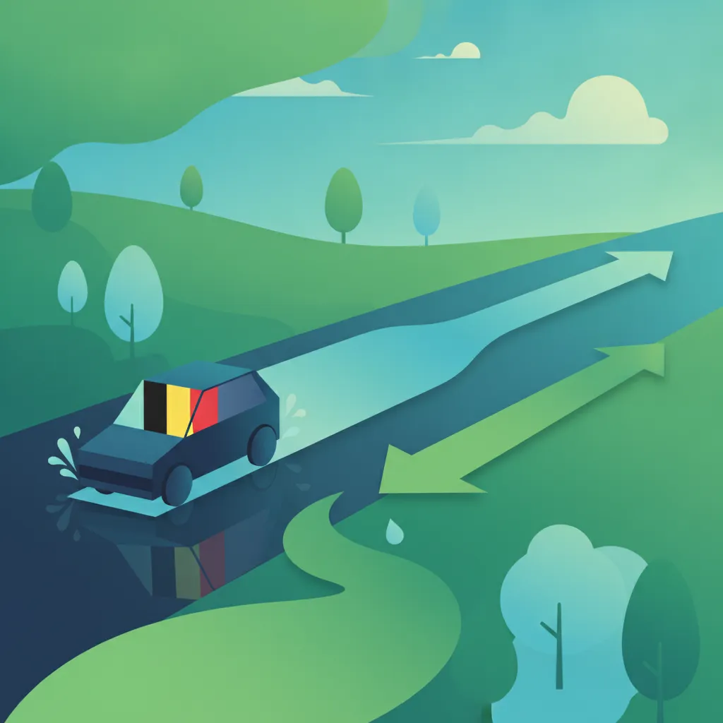Illustration zum Theoriethema Sicherheit beim Bremsen auf nasser Fahrbahn