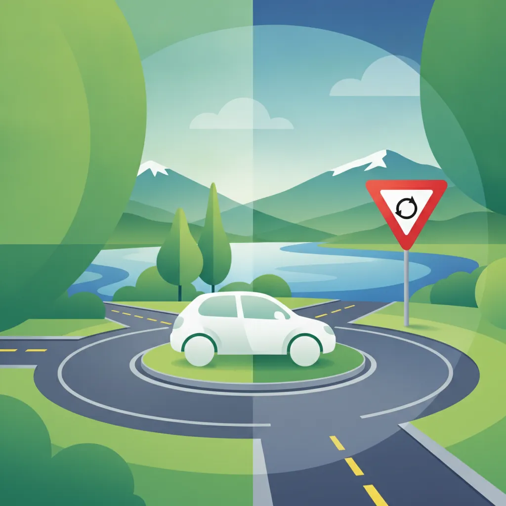 Illustration pour le sujet théorique Priorité dans les ronds-points