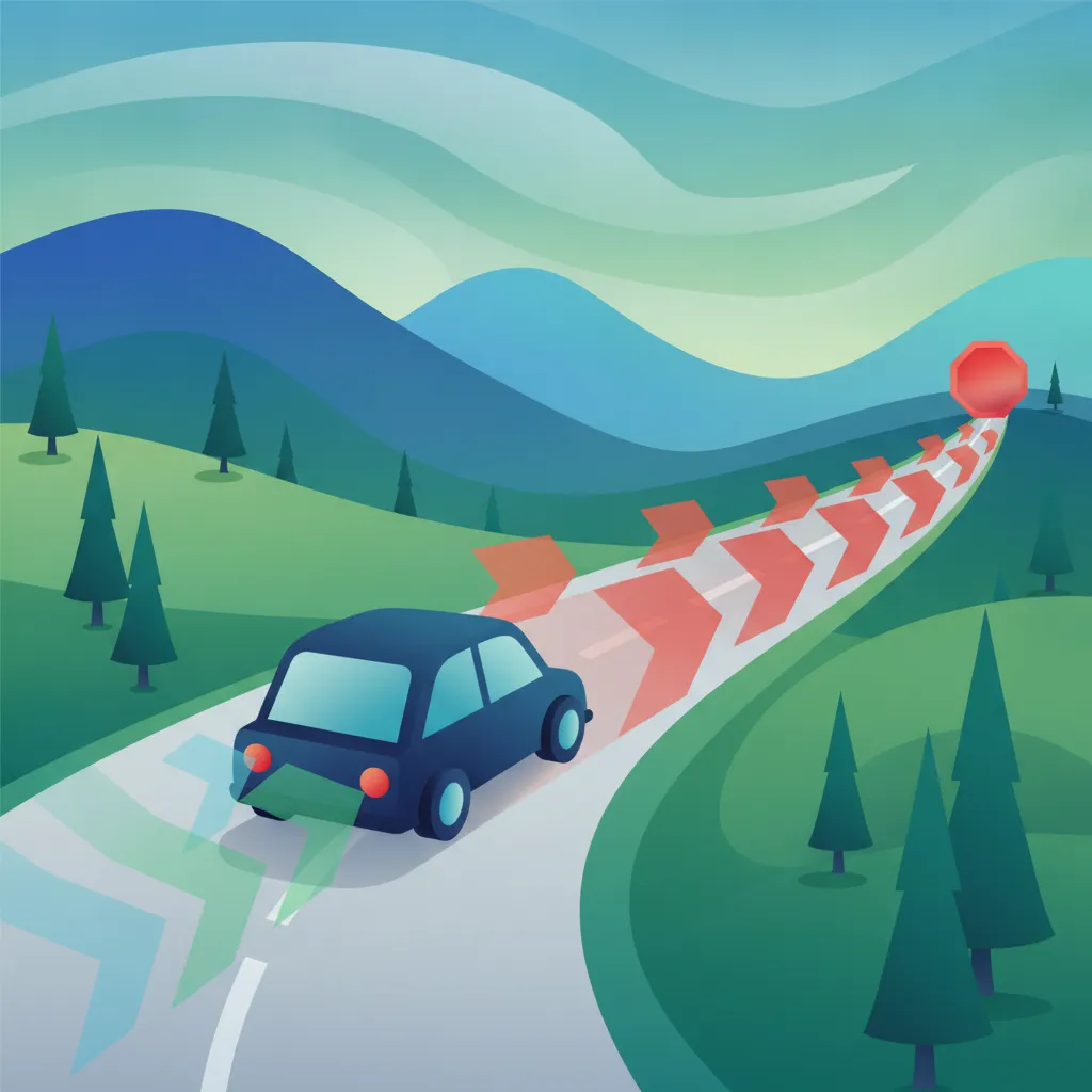 Illustration zum Theoriethema Geschwindigkeit & Anhalteweg