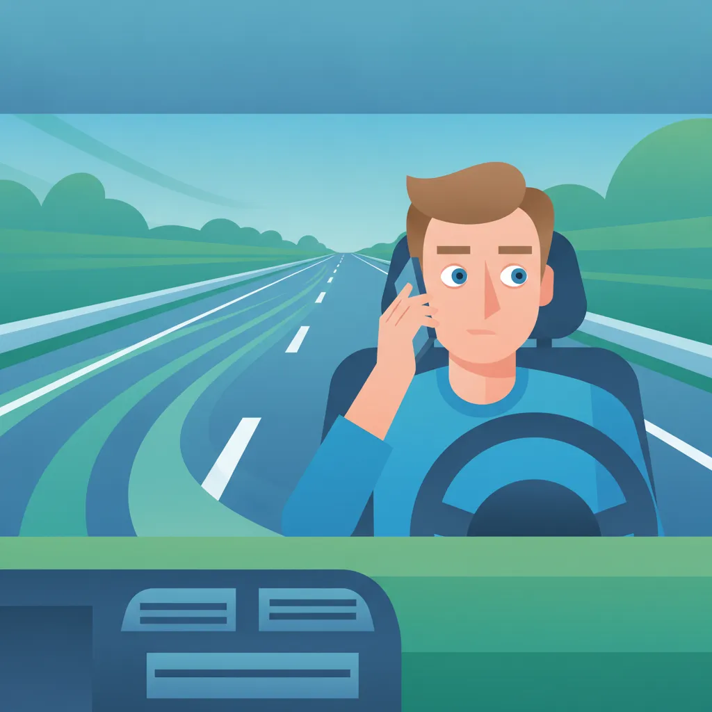 Ilustración del tema teórico Uso del móvil y normas de conducción