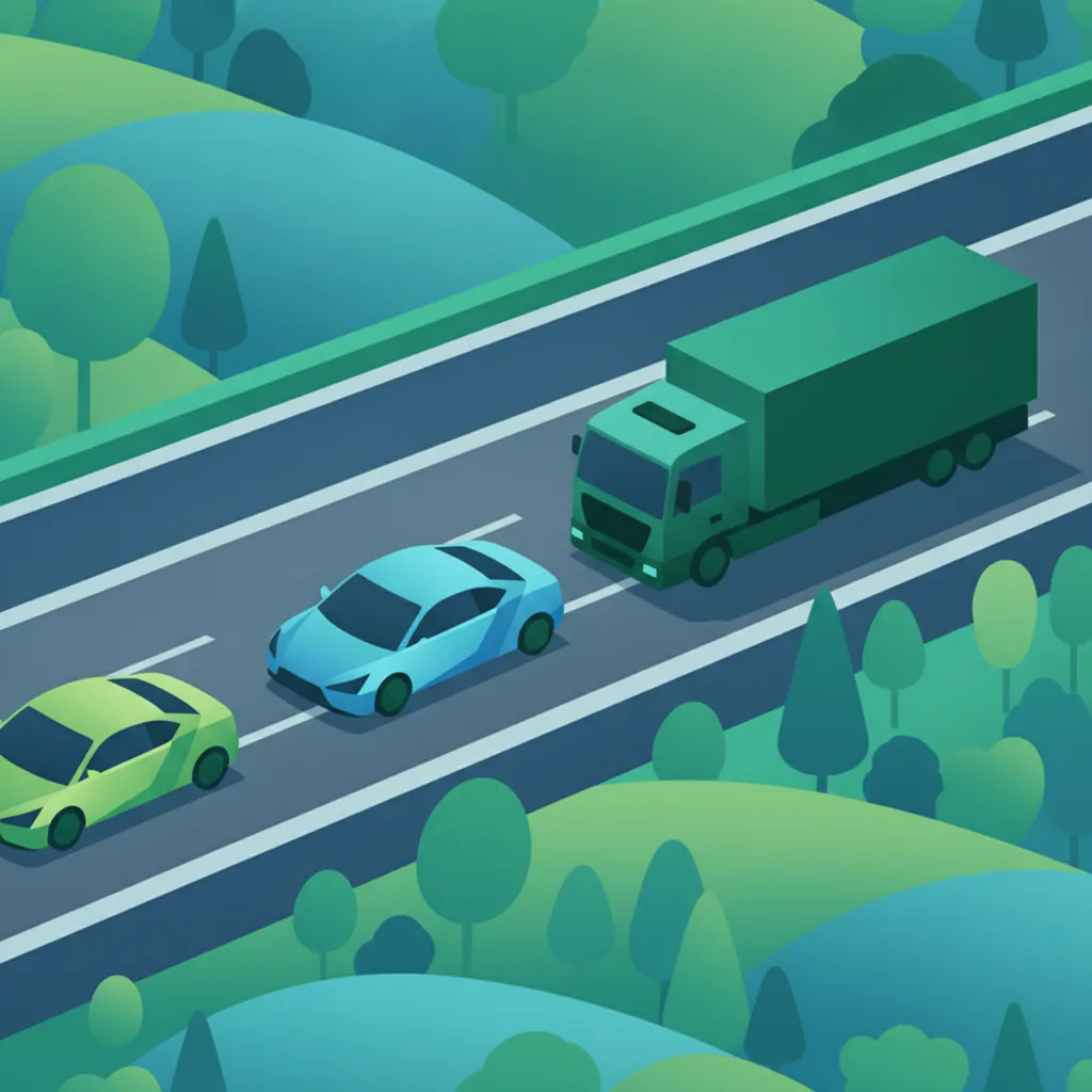 Ilustración del tema teórico Uso de Carriles en Autopista