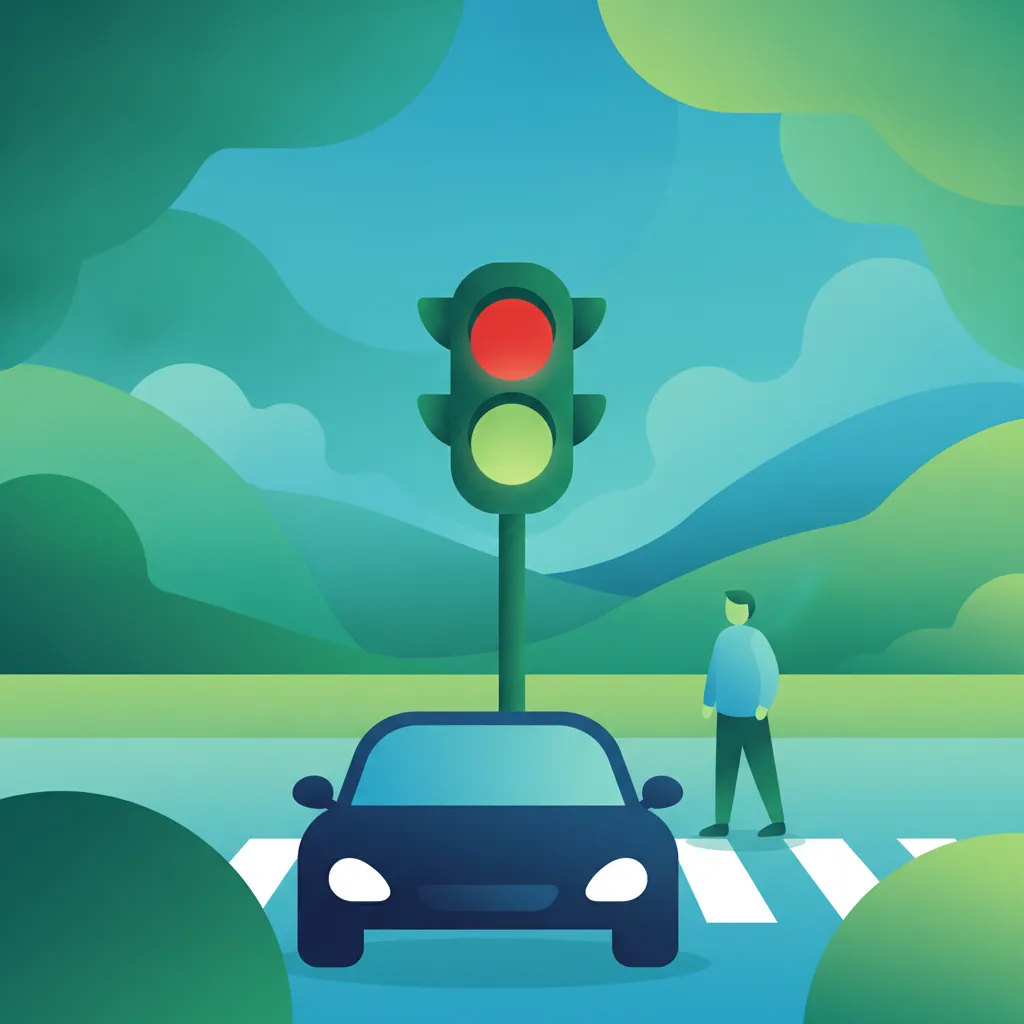 Illustration zum Thema Fahrtheorie Ampeln erklärt für Lernende in Dänemark