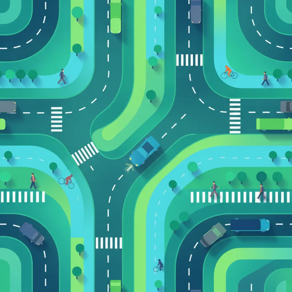 Illustration zum Thema Fahrtheorie Blinkerregeln Dänemark für Lernende in Dänemark