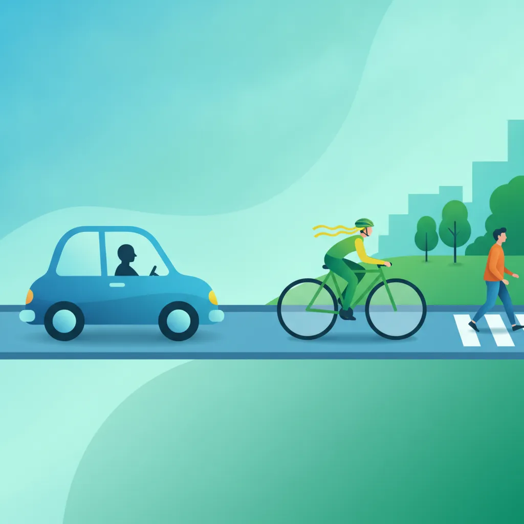 Illustration zum Theoriethema Sicher im Straßenverkehr