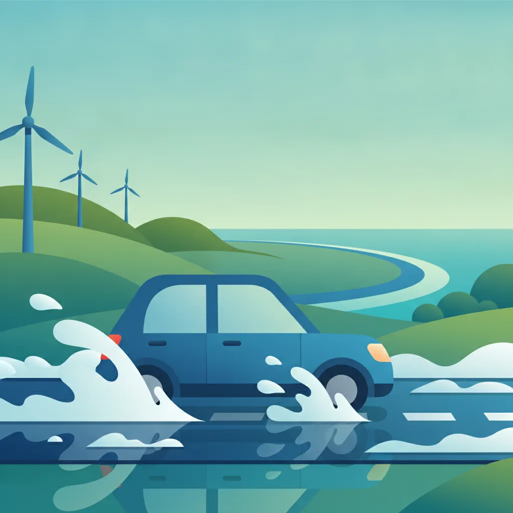 Illustration pour le sujet de théorie du permis Chaussée glissante et dérapages pour les apprenants de Danemark
