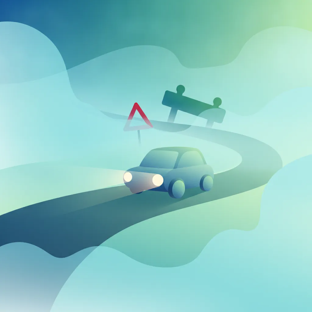 Illustration zum Theoriethema Nebel-Fahrregeln