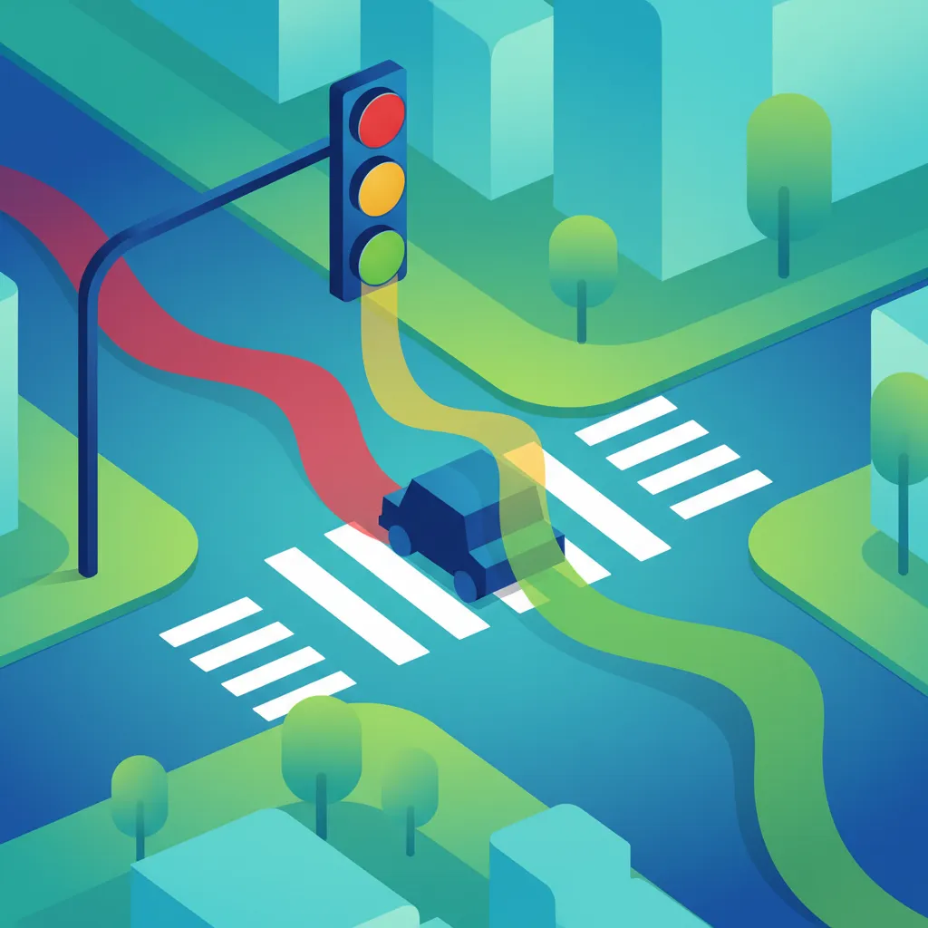 Illustration zum Theoriethema Ampelregeln Spanien