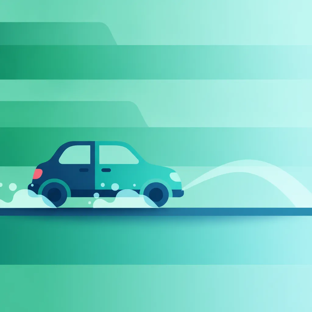 Illustration for the theory topic Wet Road Braking