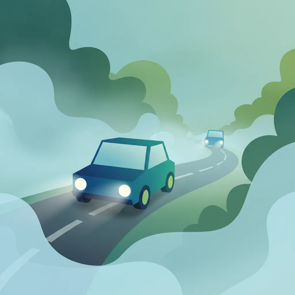 Illustration for the theory topic Driving in Fog