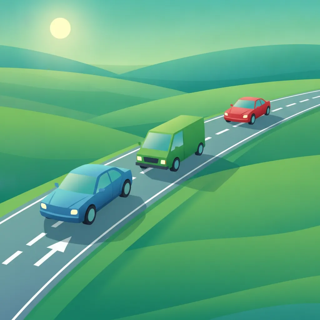 Illustration for the theory topic Overtaking Rules France