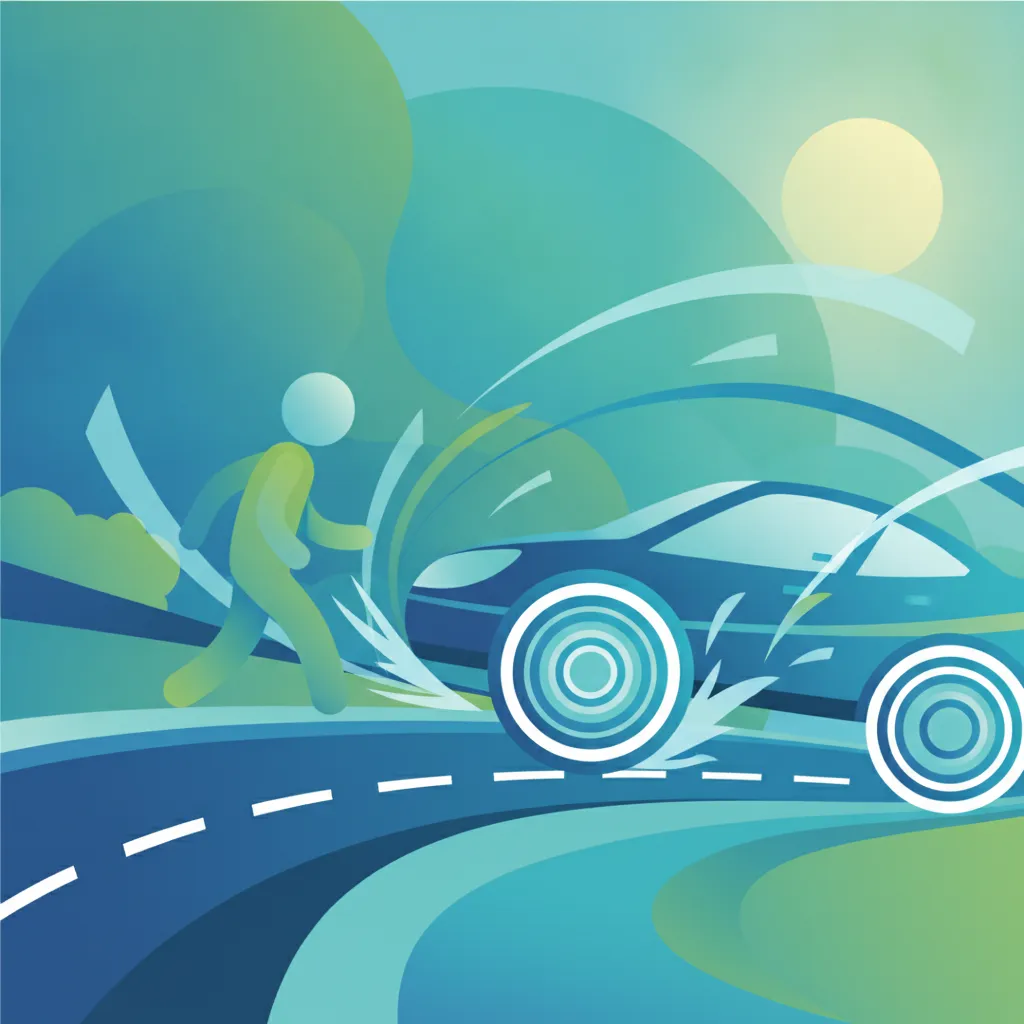 Illustration for the theory topic Emergency Braking